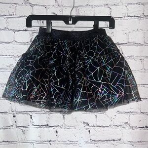 Cat & Jack‎ Girls Halloween Tulle Skirt Spiderweb Size 6/7